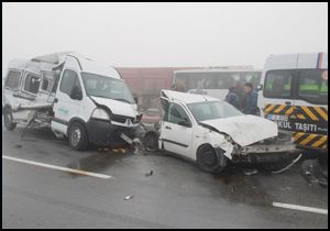 Konya'da 25 araçlık zincirleme kaza