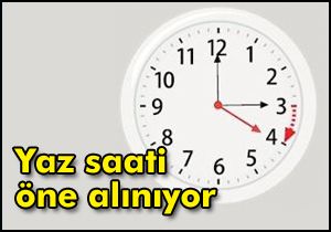 Yaz saati öne alınıyor 